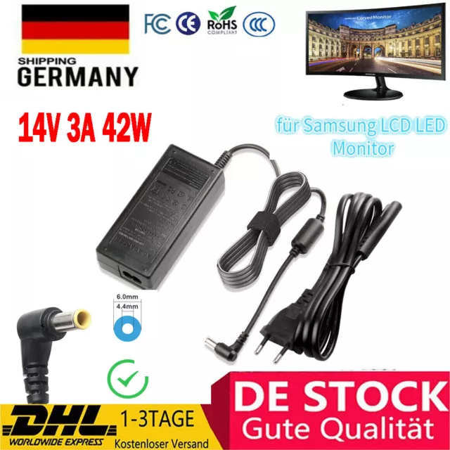 14V 3A Ladegerät Für Samsung LCD LED TV Monitor Netzteil S22C300H C27F396FHN Neu