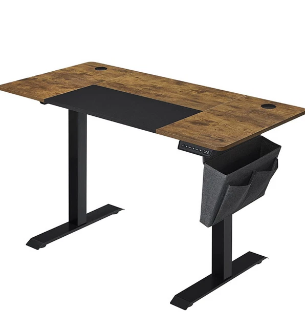 Mesa de pie eléctrica SONGMICS 60x140 (72-120) 4 alturas memorables ceja rústica