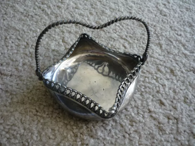 Antique Reticulated Silverplate Handled Basket/ Barbour S.p. Co./ Late 1800'S