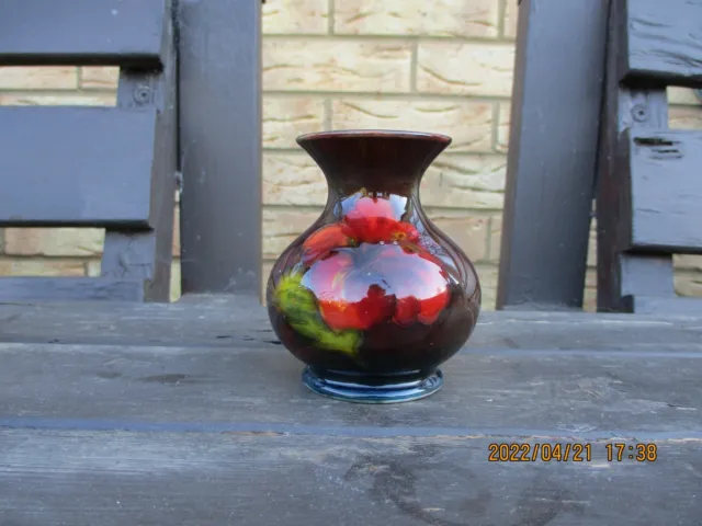 Moorcroft  Pottery Flambe Hibiscus Pattern Vase