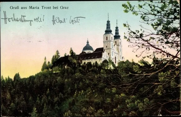Ak Mariatrost Graz Steiermark, Basilika - 2702828
