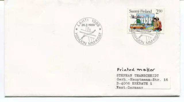 1989 LAHTI HIIHDON MM KISAT Suomi Finland Polar Antarctic Cover