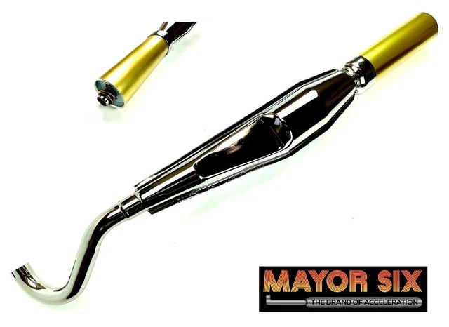 MAJOR SIX "Formula" Tuning Auspuff 28mm chrom / gold Hercules M Prima 2 3 4 5