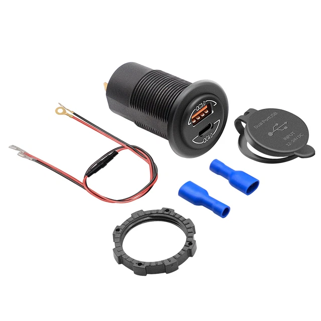 Supporto prolunga 60 W Qc4.0 supporto ricarica telefono nero C per moto