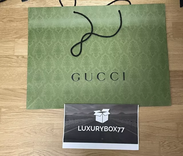 SHOPPING BAG GUCCI Verde ORIGINALE busta carta confezione shopper