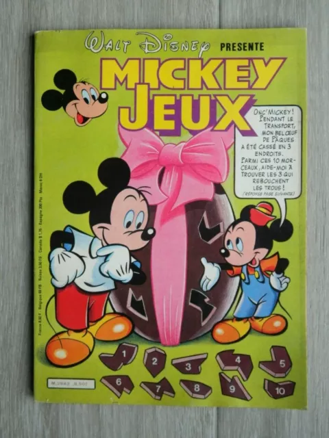 Rare 1984 Walt Disney présente Mickey Jeux - Certains jeux fait au crayon Gris
