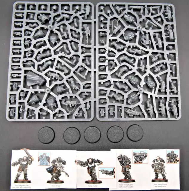 Warhammer 40k Primaris Space Marine Scout Squad (5) Heavy Bolter/Sniper NEW