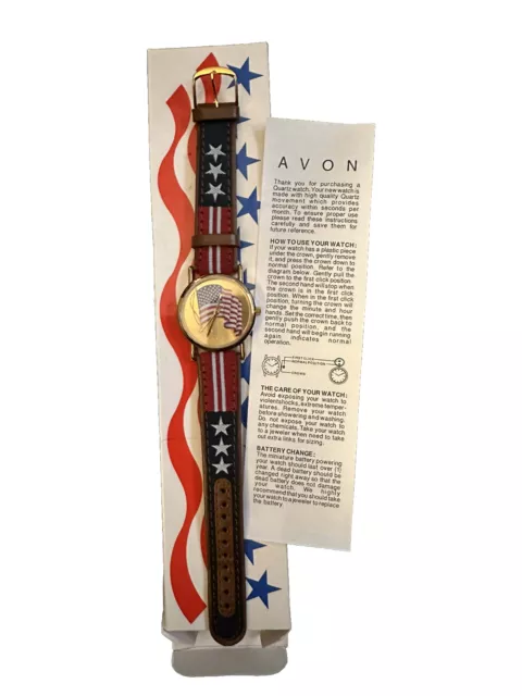 Avon Vintage 2001 American Flag Watch