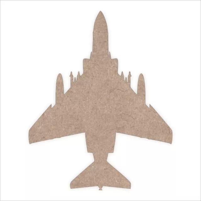 Fighter Jet Millitary Airplane Wooden Craft Laser Cut MDF Shape Embellishment