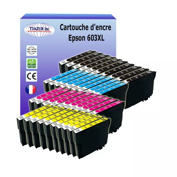 CARTOUCHES PACK RT603XL (1N+3C) COMPATIBLE EQUIVALENT A EPSON ETOIL