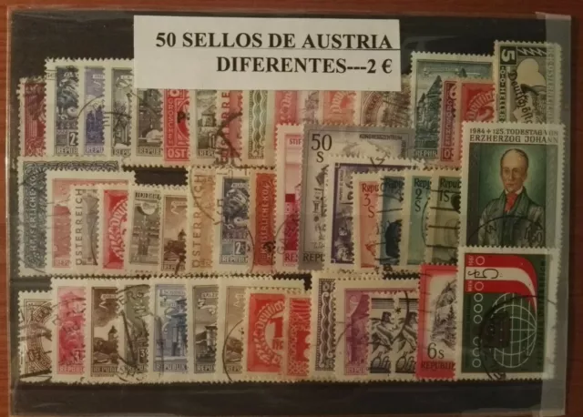 Lote De 50 Sellos Diferentes Usados De Austria 3