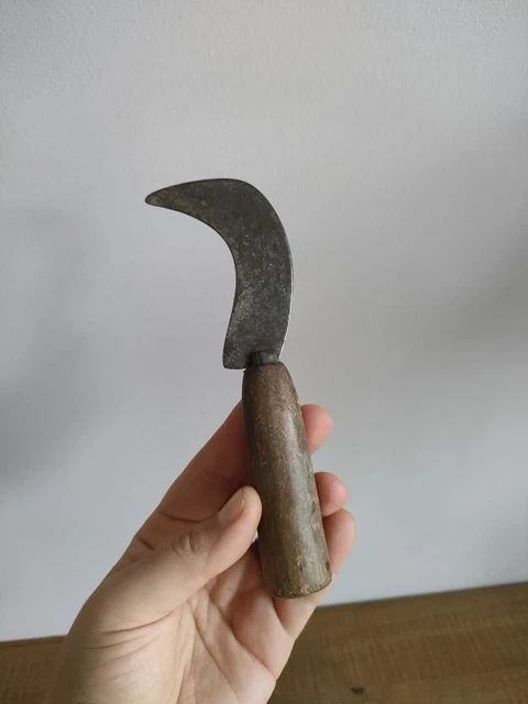 ANCIENNE SERPE A 2 Taillants Manche Bois Art Populaire Deco Outil TiscaneVintage EUR 49,90 - FR