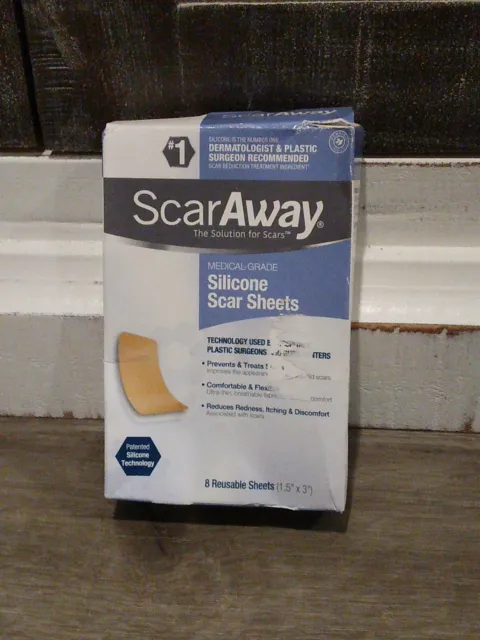 ScarAway Advanced Skincare Silicone Scar Sheets, 8 Sheets,  02/2025