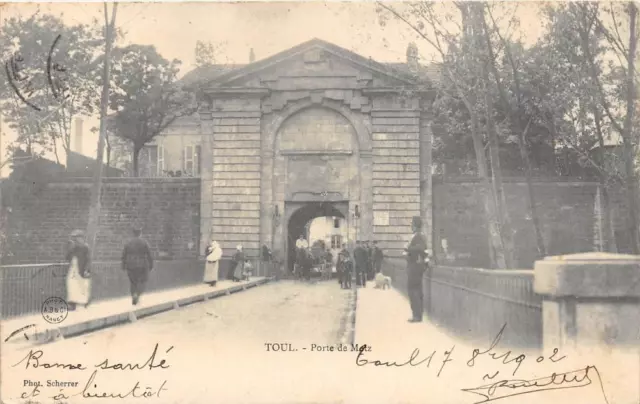 CPA 54 TOUL PORTE DE METZ (dos non divisé)