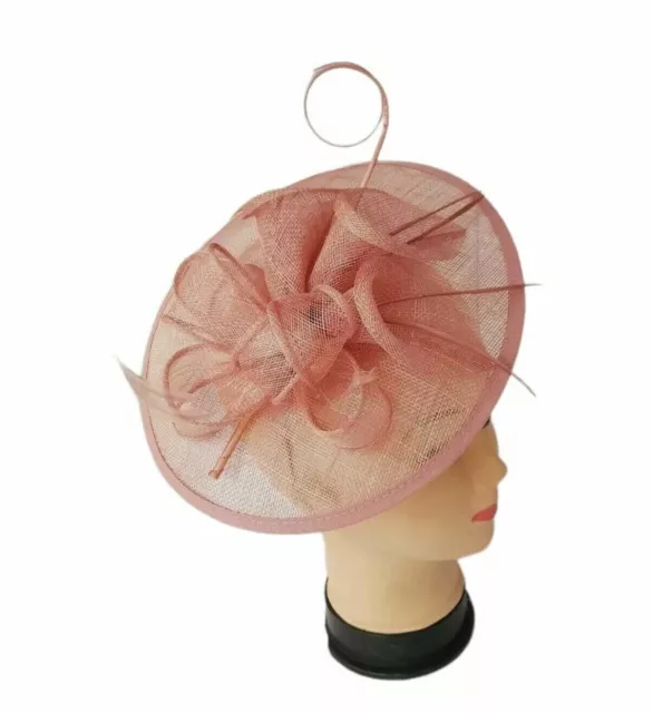 Fascinator New Women's Large Headband Clip Hat Weddings Ladies Races Royal Ascot