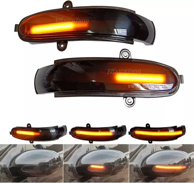 2X LED Spiegelblinker Blinker Schwarz Links Rechts für Mercedes W203 S203 CL203