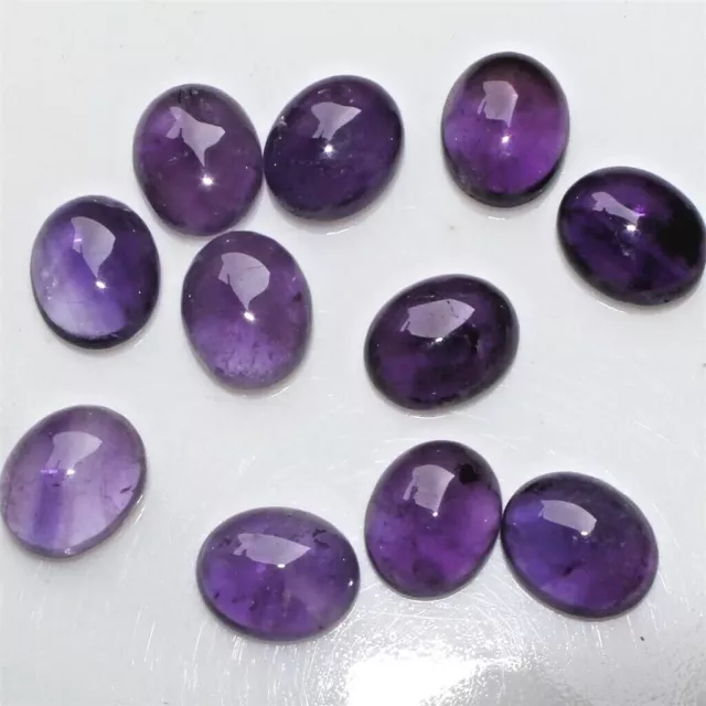 Großhandel Viele 9x7mm Um 20x15mm Oval Cabochonschliff Natürlich Amethyst Lose