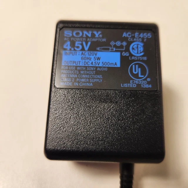 Sony AC-E455D Power Supply AC Adapter 4.5 Volt for CD Diskman MD Minidisc MP3 Sony AC-E455D Power Supply AC Adapter 4.5 Volt for CD Diskman MD Minidisc MP3