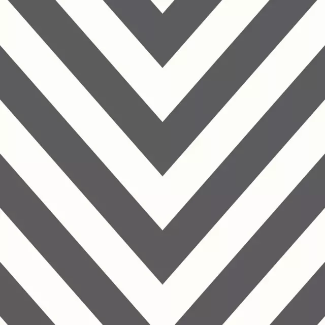 Chevron Zig Zag Tapete Rollen Schwarz/Weiß - Holden Decor 12574