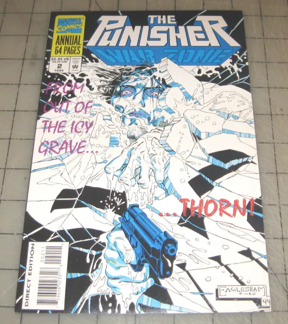 The PUNISHER War Zone ANNUAL #1 (1994) VF+ Condition Comic - Icy Grave...Thorn
