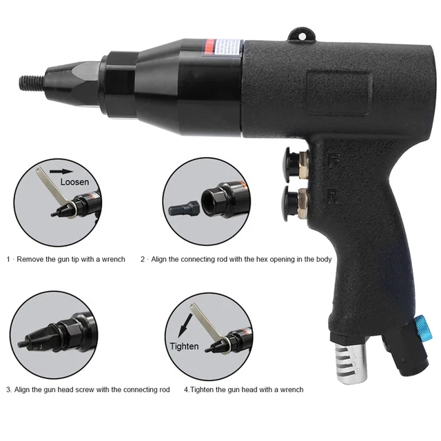 Proster Pneumatic Riveter - 3917LBF Pulling Pneumatic Rivet Gun, Heavy - View #6