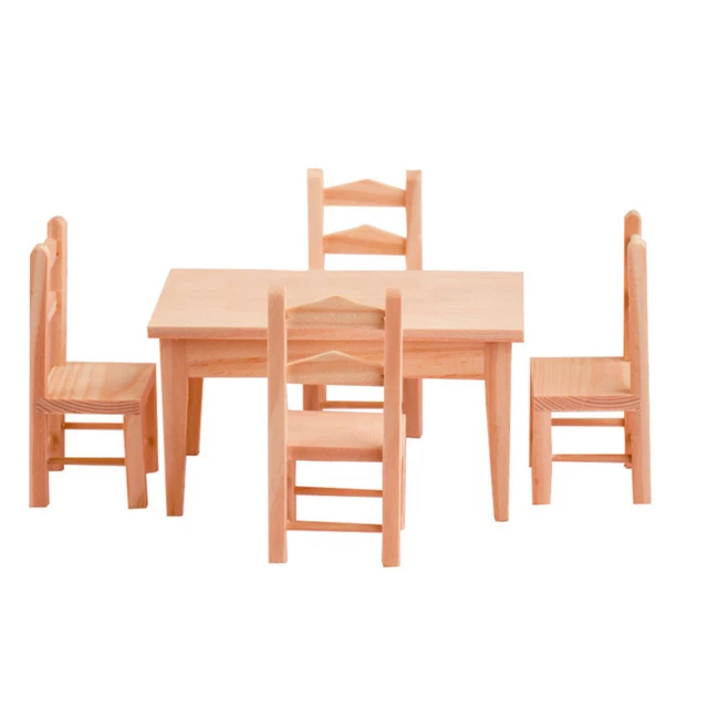 Mini Mesa Y Silla Set 11.8X7X6.5CM Maderas Niño