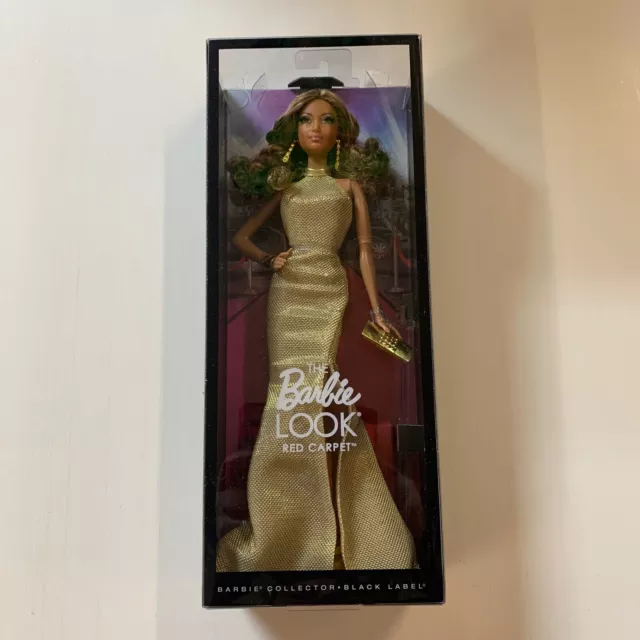 Barbie The Look Red Carpet Gold Dress Gown Rooted Lashes AA Goddess BCP87