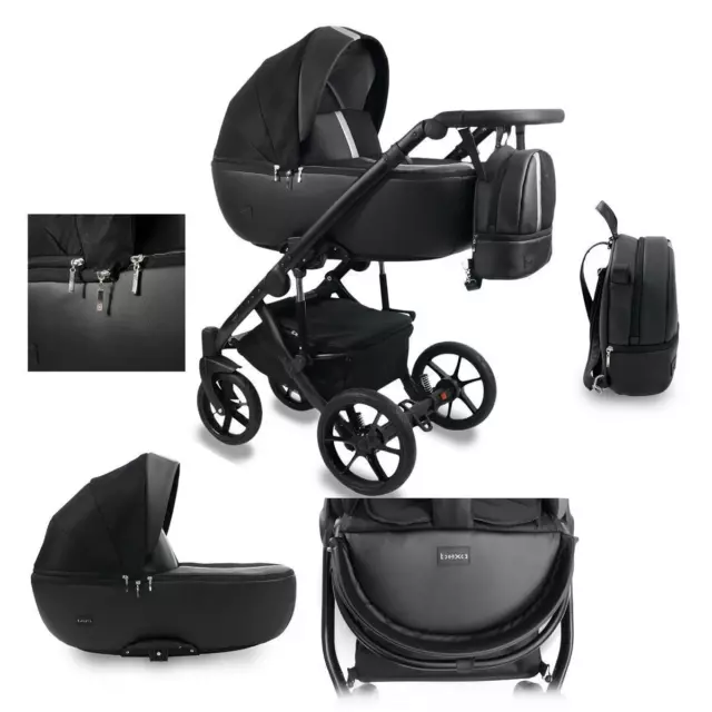 Kinderwagen 3 in 1 Set Babyschale isofix Auswahl Airo bis 22 Kg by Lux4Kids 2