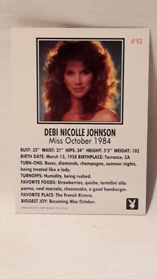 PLAYBOY'S PLAYMATE OF THE MONTH MISS OCTOBER 1984 Debbi Nicolle Johnson
