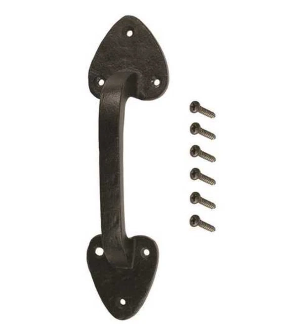 Everbilt Heavy Duty Gate Pull Black Iron 7-1/2" 568426