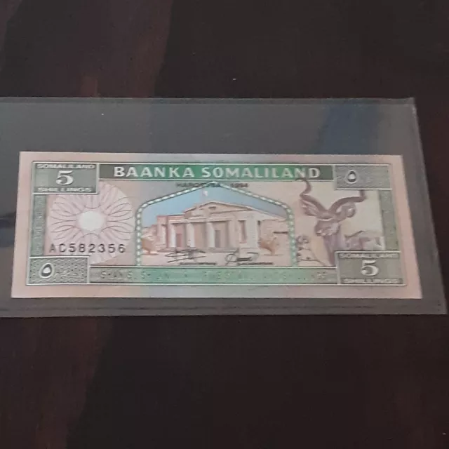 Somaliland 5 Shillings P 1a 1994 UNC  P 1 a 5 Shilin Bank Note Bill Money