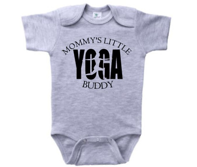 MOMMY'S LITTLE YOGA BUDDY, Baby BODYSUIT, ROMPER, Cute INFANT Wear, WORKOUT