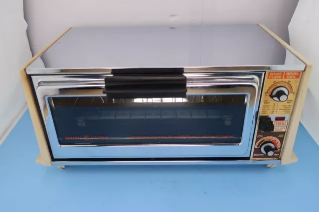 Vintage General Electric Toast R Oven GE Toaster Oven A63126 Tested W/ Pans