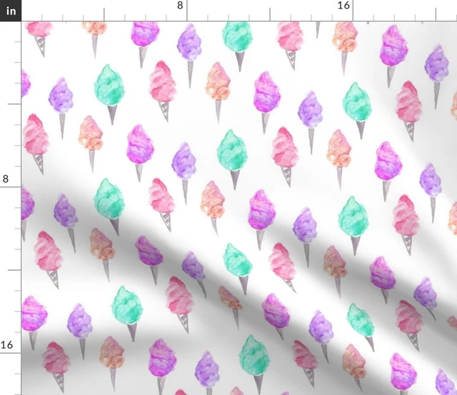 Cotton Candy Multi Carnival Sweets Treats Spoonflower Fabric by the Yard