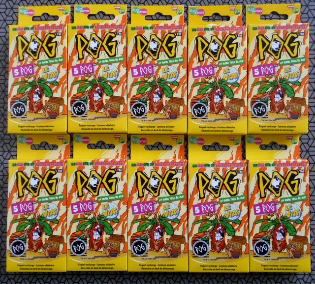 LOT DE 10 PAQUET RECHARGE POG LE VRAI Original Vintage 50 POGS Série 2 ...