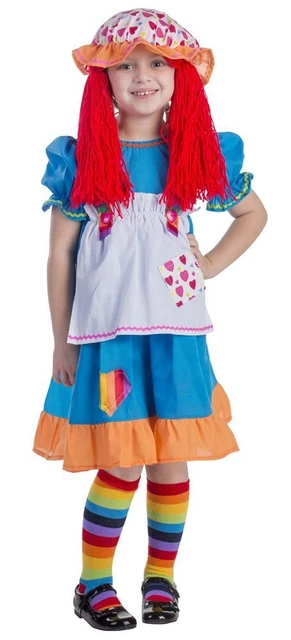 Rainbow Rag Doll Fancy Dress Costume for Girls By Dress up America