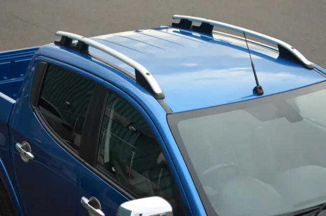 Aluminium Roof Rack Rails Side Bars Set To Fit Mitsubishi L200 (2015