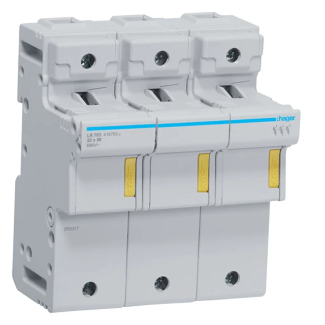 HAGER LR703 Fusible Débrochable Tripolari 3P 3M