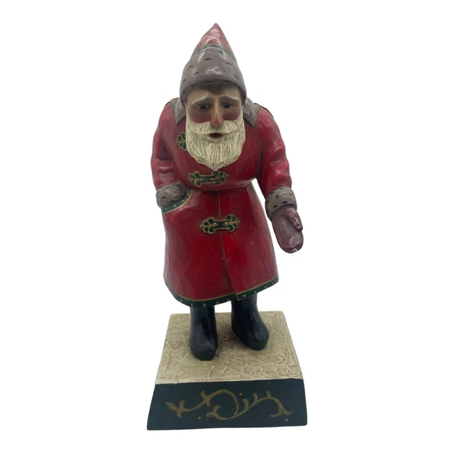 VTG Leo Smith Folk Art Santa Fisherman 14.5” Midwest of Cannon Falls NO FISH