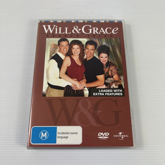 Will & Grace Complete Season Three Comedy Drama DVD region 4 2007