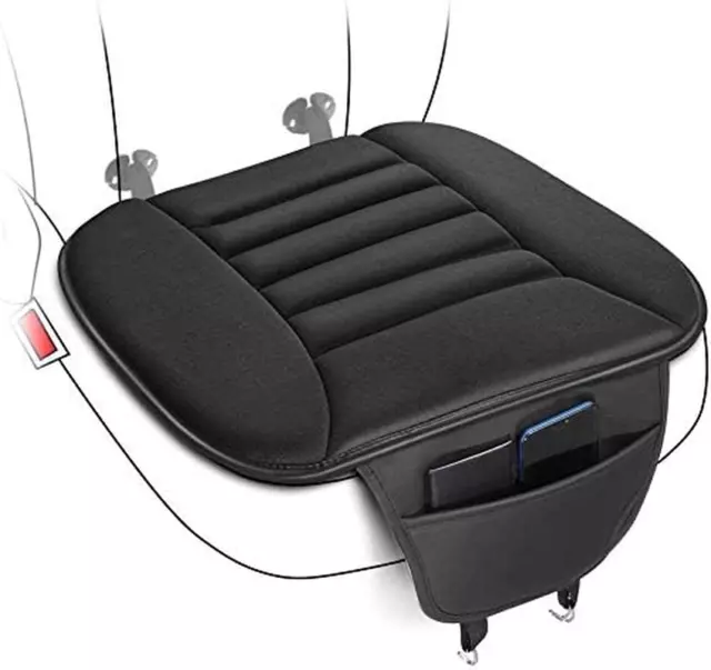 Cuscino Sedile Auto Rialzo Supporto Anatomico Universale Spugna comfort con  zip