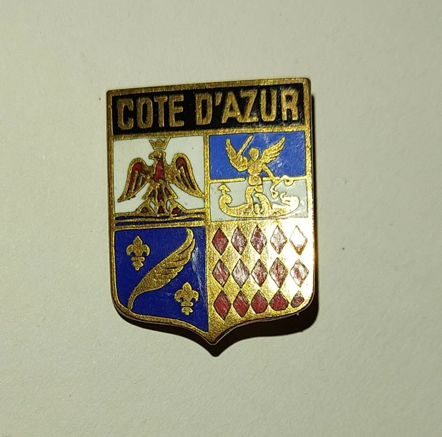 Villes - Pin's Blason ville Rigaud Cote d'Azur