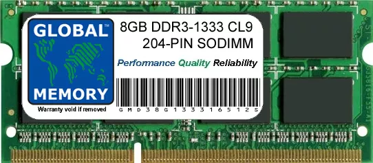 8GB 1x8GB DDR3 1333MHz PC3-10600 204-PIN SODIMM IMAC MID 2010-MID/LATE 2011 RAM