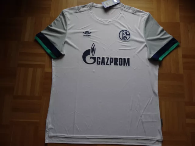 FC Schalke 04 Auswärts Trikot 2019 2020 Umbro weiss XXL mit Etikett  neu Top