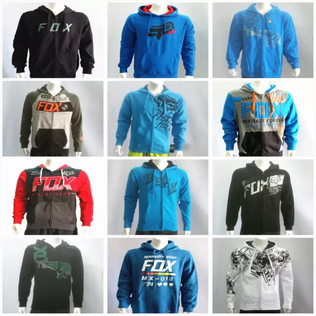 Clearance Sale! Fox Racing Mens Pullover/Zip Fleece Hoodie MTB Sweatshirt Jumper