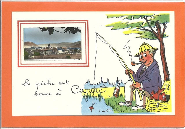 Cpa/Cpsm/Cp - Cajarc - Lot 46 - Illustrateur Jean De Preissac - Humour - Pêche