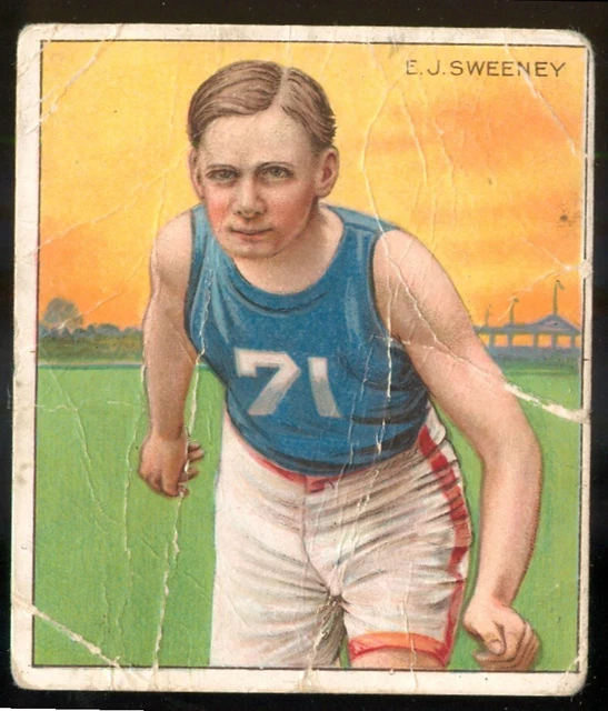 1910 RUNNING Champion TOBACCO Card C52 Canada ITC Like HASSAN T218 E.J. SWEENY
