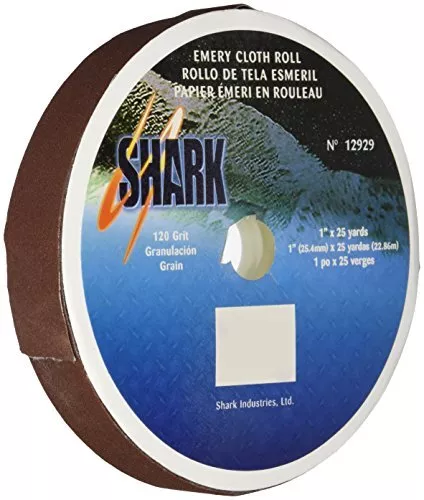 Shark 12929 1" x 25 Yds. Aluminum Oxide Emery Cloth Roll 120 Grit