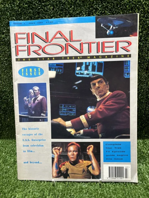 Final Frontier Star Trek Magazine 1992 Issue Number 1 Spock Kirk Mancave