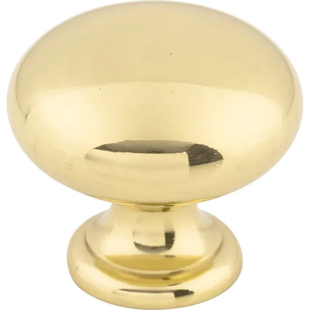 Top Knobs Cabinet  Mushroom Knob 1 1/4 Inch Polished Brass